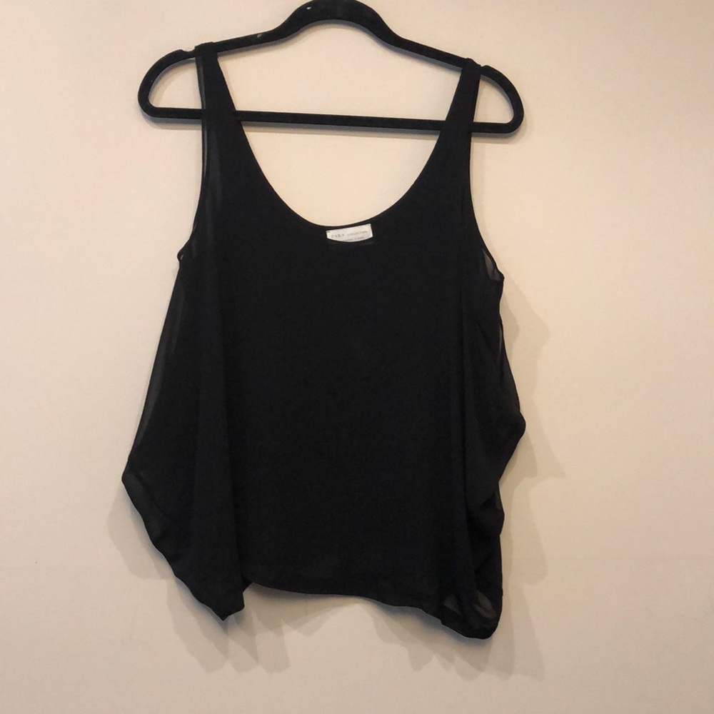 Zara Collection SemiSheer Double Lined Tank Blouse